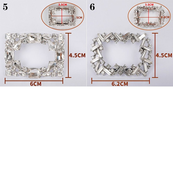 1 par Shoe Clips Charm Spänne 3 3 3