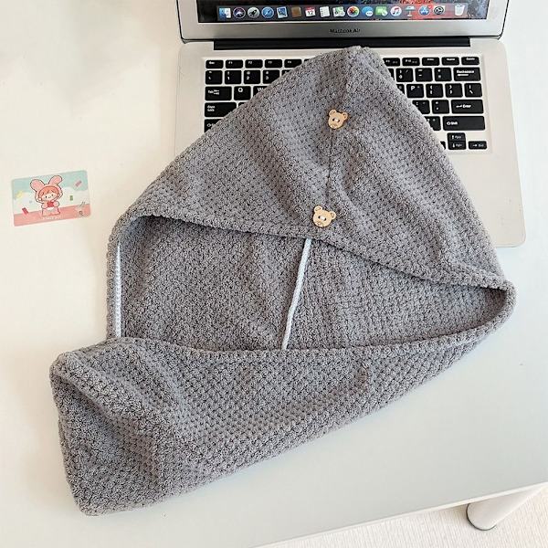 Snabbtorkande cap Microfiber Hårhandduk BLÅ blue