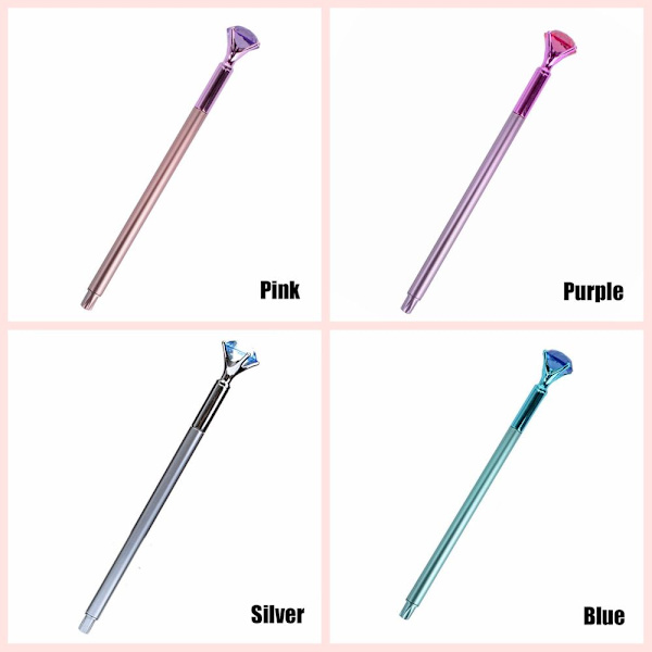 0,5 mm Diamond Gel Pen Krystalkuglepenne Gel Pen LILLA Purple