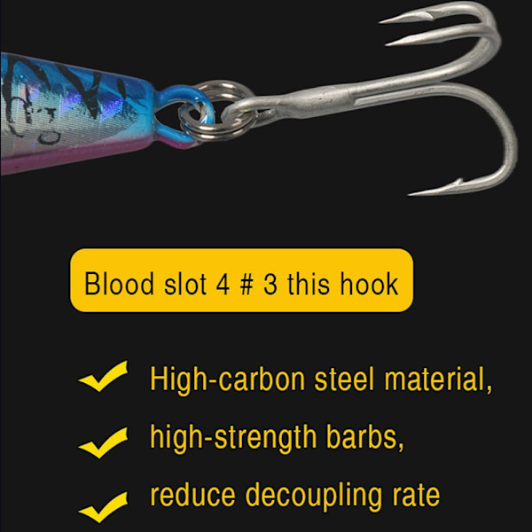 Feather Metal Fishing Lures Jig Bait 4 4 4