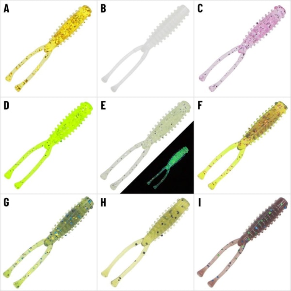 30 stk/parti Big Fishing Worm Bait Blødt plastik lokke G G G