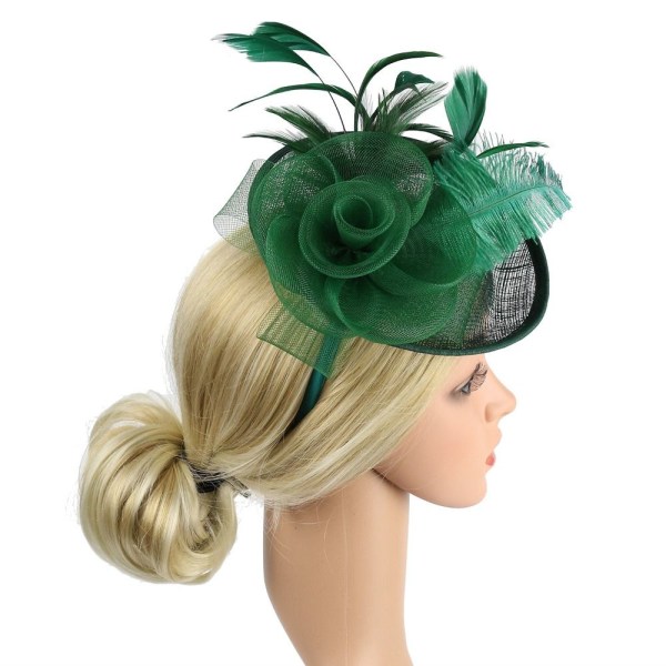 Hårklämma Feather Cap GRÖN green