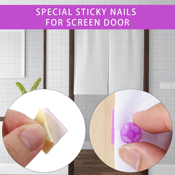 14 stk/pose Skjermdør Sticky Spenne Vindugardin Fast Verktøy blue