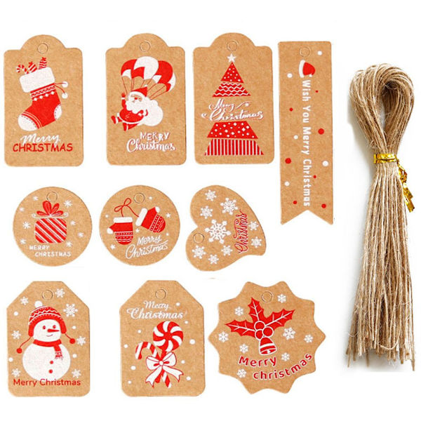 50 kpl Christmas Tag Ripustettavat Tagit 1 1