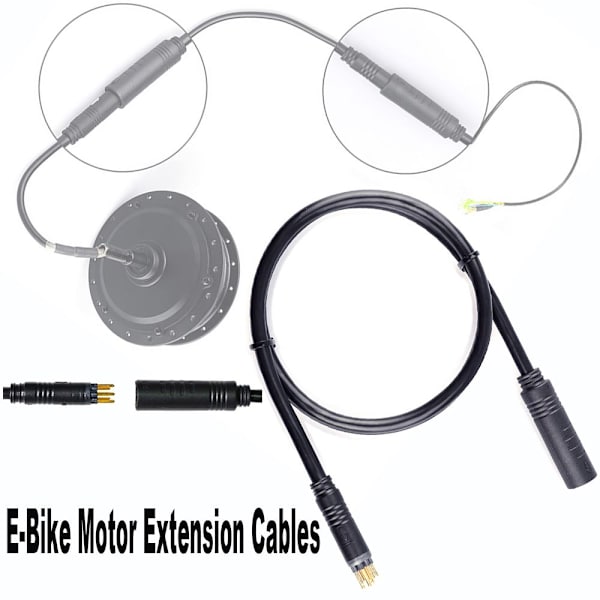 E-Bike Motor Förlängningskablar 9Pin Vattentät Plugg 120CM 120cm