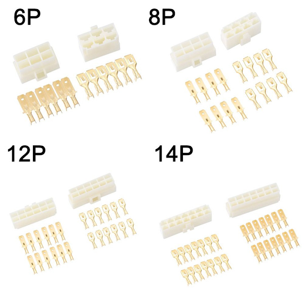1 Sett bilkontakt Bilkontakt Elektrisk ledning Terminalplugg 1 set 6P