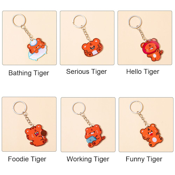 Tiger Nyckelring Väska Hänghänge HELLO TIGER HELLO TIGER Hello Tiger