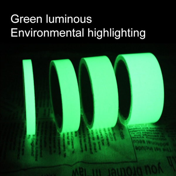 3 Meter Luminous Tape Glow In The Dark GRØN 1 RULLE-5CM Green 1 roll-5cm
