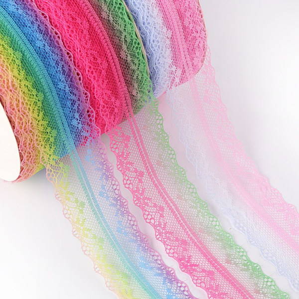 5 Jaardin verkkokirjailtu pitsikoristelunauha VÄRI 9 VÄRI 9 Color 9