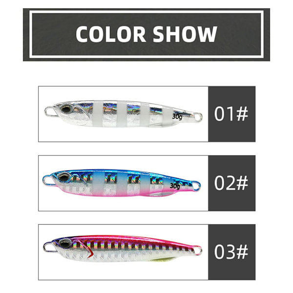 2kpl Metal Fishing Lure kaksoiskoukku Jig Bait 3 3 3