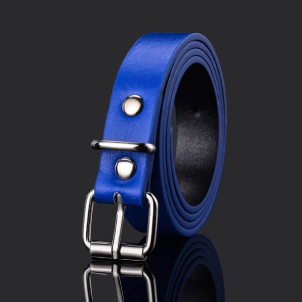 Barn Läder Bältesnål Spänne Midjeband BLÅT blue