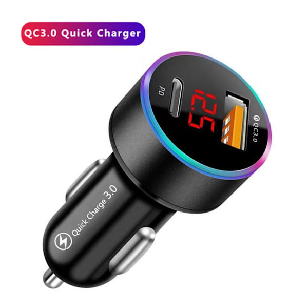 Autolaturi LED-digitaalinäyttö MUSTA black