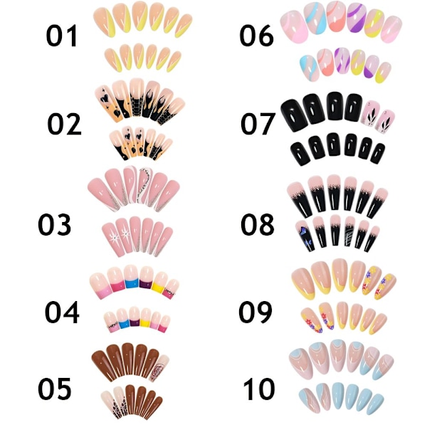 Fake Nails Long Ballerina 02 02 02