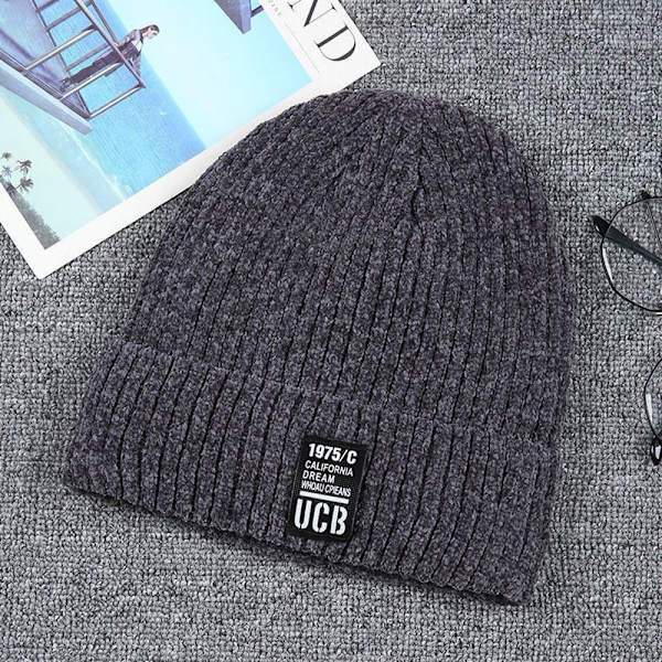 Tykke Vinter Beanies Strikkede Huer SORT black