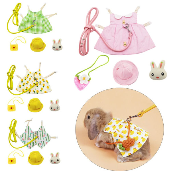 Kanin Klänning Kostym Kläder Hat Set TYPE4-L Type4-L