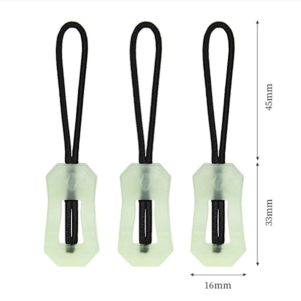 Luminous Pull Zippers Dark Zipper 10 ST 10 ST 10 Pcs