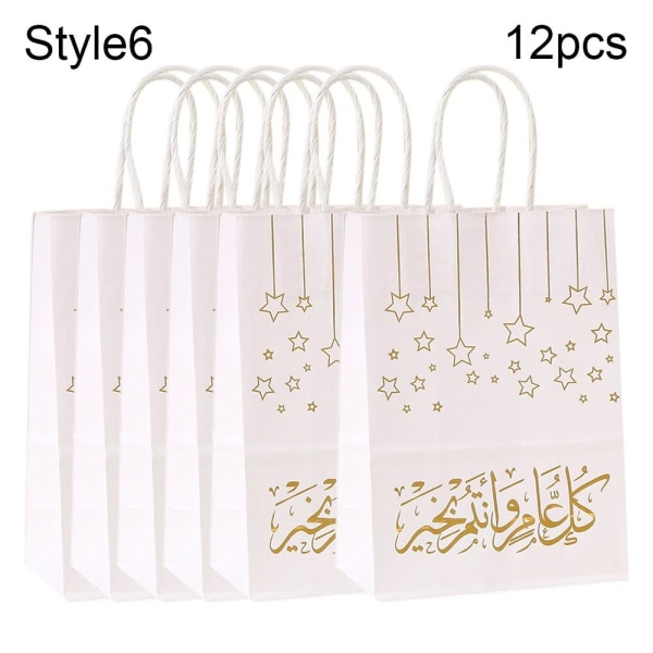 12 kpl Eid Mubarak -paperikassi lahjarasiat STYLE 6 STYLE 6 Style 6