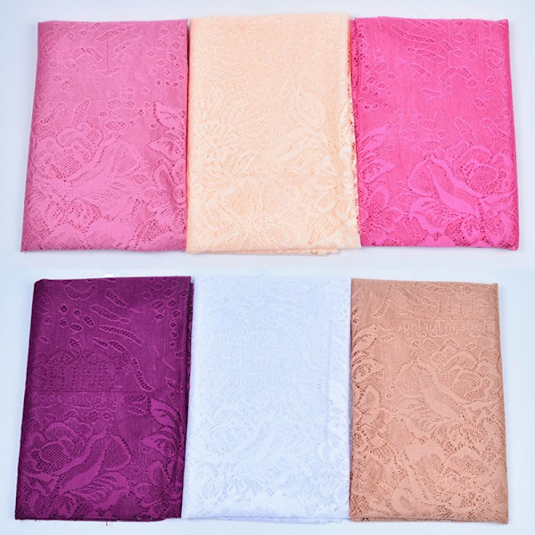 Hijab Shawl Scarf Ontto tupsuhuivi VALKOINEN White