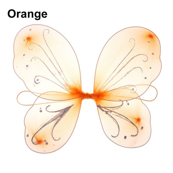 Fancy Dress Glitter Butterfly ORANSJE orange