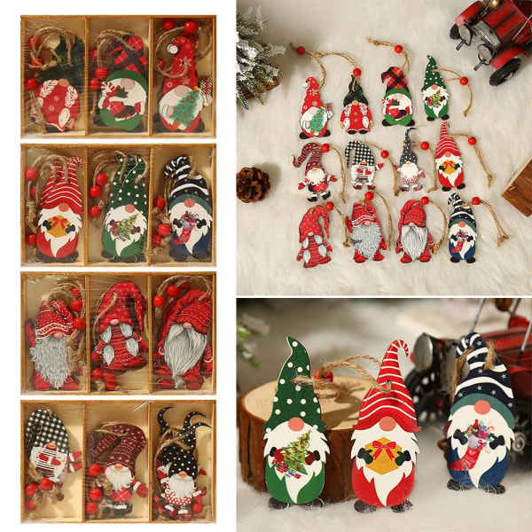 3 STK juletreanheng Xmas Tree Oranments 3 3 3