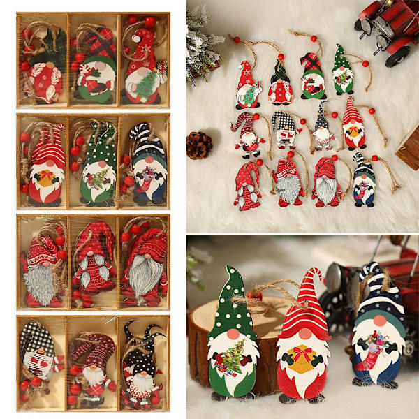 3 STK juletreanheng Xmas Tree Oranments 4 4 4