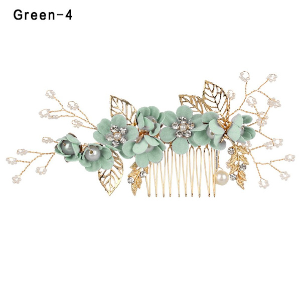 Hårkammar Blomma Hårnål Brudklämmor GRÖN 4 green 4
