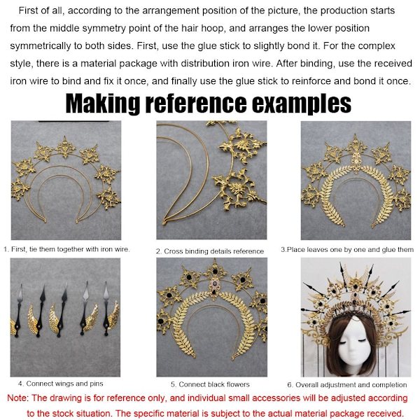 DIY Crown Material Kit Gothic Lolita Tiara 04 04 04