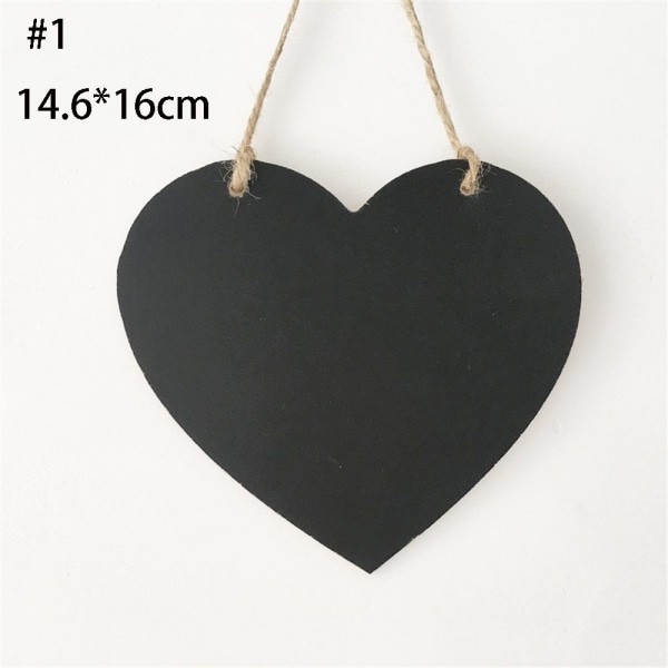 Mini-tavle Love Heart Chalkboard Beskedlabel 1 1