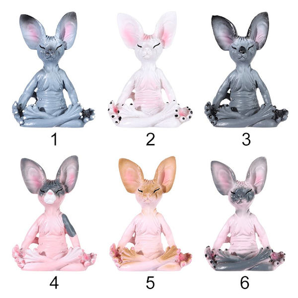 Sphynx Cat Meditere samleobjekt 3 3 3