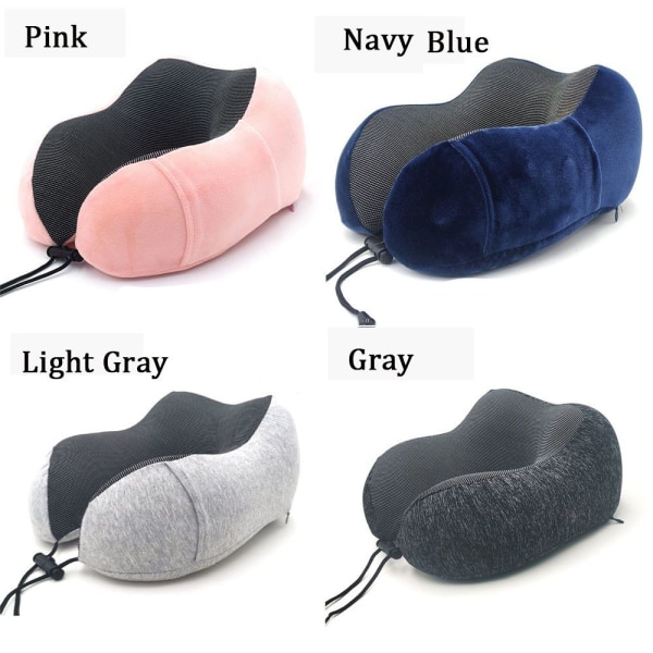 U-formede puder Memory Foam SORT black