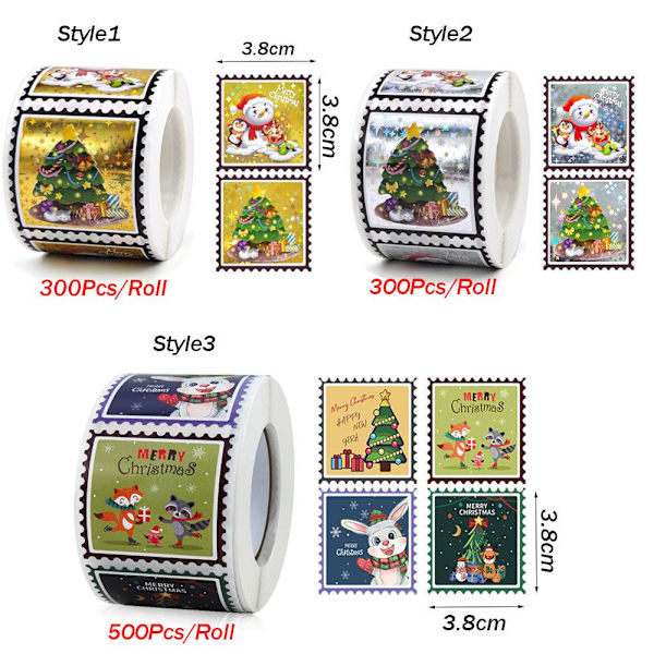 Hyvää joulua Tarrat Pronssiiset tarrat 500PCSSTYLE3 STYLE3 500pcsstyle3