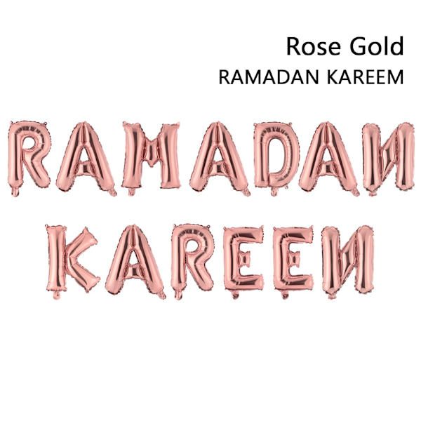 16 tommer Eid Mubarak RAMADAN MUBARAK ROSE GULD RAMADAN KAREEM rose gold