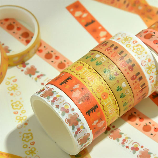 5Ruller/boks maskeringstapesett Washi Tape 7 7 7