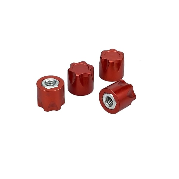 4 STK RC Bil Hjulafdækning Nav Center Caps RØD 4 STK 4 STK red 4PCS-4PCS