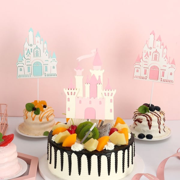 Castle Cake Topper Linnalippu RUUNANINEN 1 1 pink 1-1