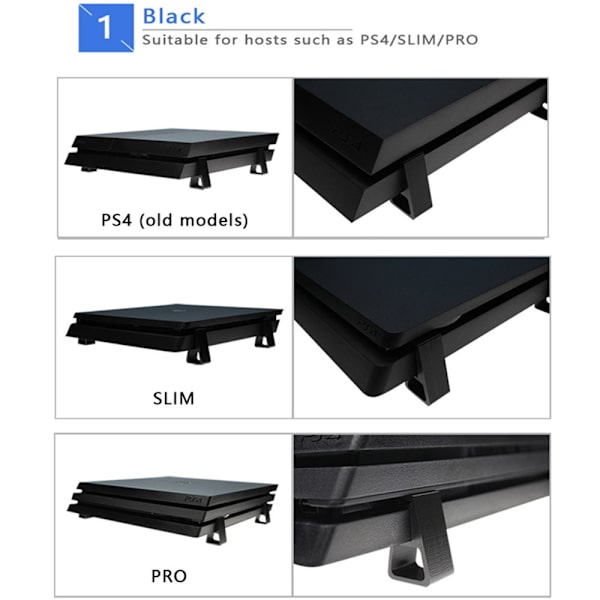 4 STK Konsolholder Kølebensstativ HVID 2 SÆT TIL PS4 PRO white 2 sets-For PS4 Pro