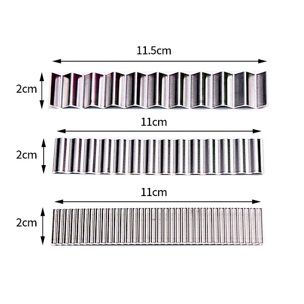 3 Styck/ Set Keramisk Cutter Vågbladig Lera Verktyg