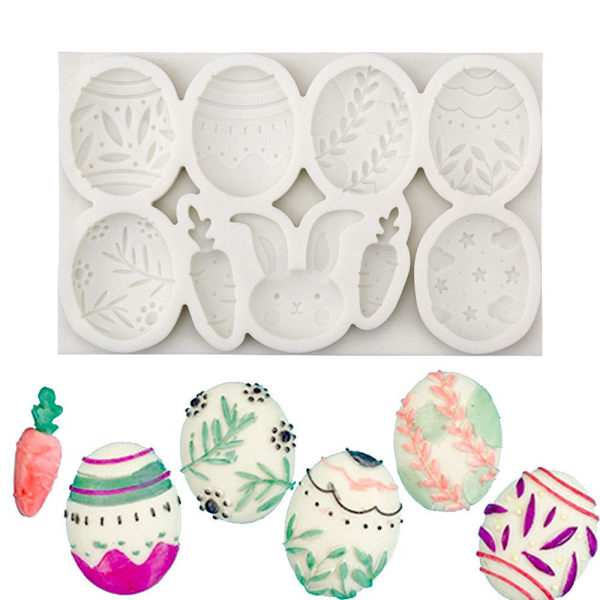 Fondantform påskeegg silikonform A A A