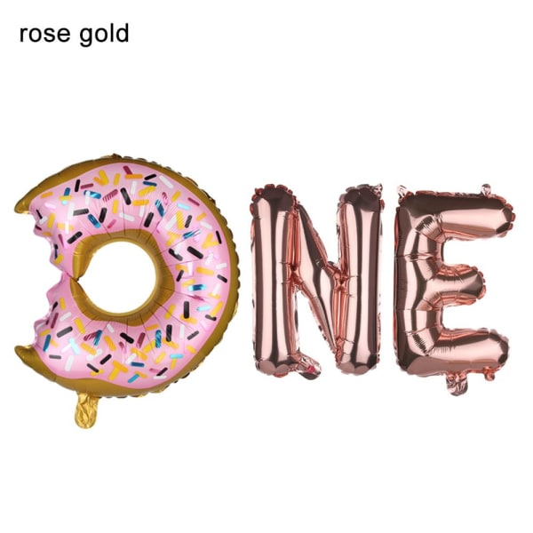3 kpl set Donut One Letter ROSE GOLD rose gold