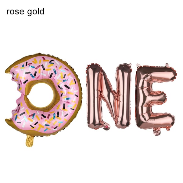 3 kpl set Donut One Letter ROSE GOLD rose gold