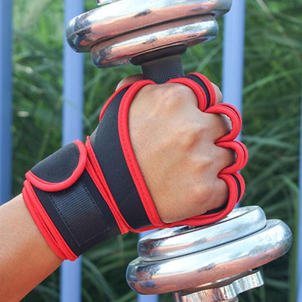 Gym Handskar Handledsträning Fitness RED M Red M