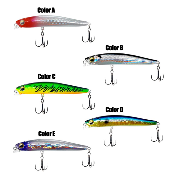 Sjunkande Minnow Baits Fiskkrokar FÄRG FÄRG ColorE