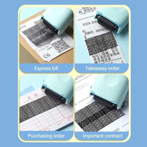Security Stamp Roller Privacy Seal GUL Yellow