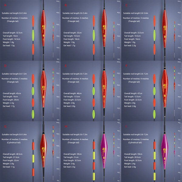 Fiskeflottor Blyfri Vertical Float QQ Q
