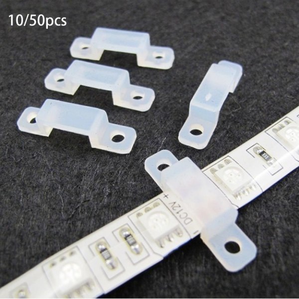 10/50 kpl Fixer Silicon Clip LED-nauhavalolampputeippi 10 kpl 10 PCS