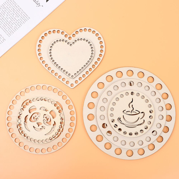 Tretrådbrett Broderi Floss Organizer HEART-S(2 STK) Heart-S(2pcs)