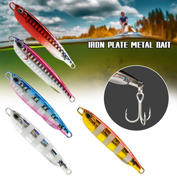 2kpl Metal Fishing Lure kaksoiskoukku Jig Bait 4 4 4