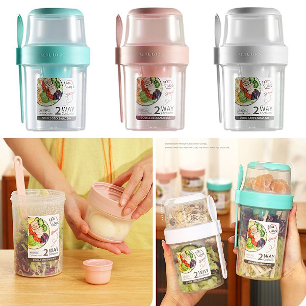 Fersk boks forseglet beholder ROSA 560+310ML 560+310ML pink 560+310ml-560+310ml