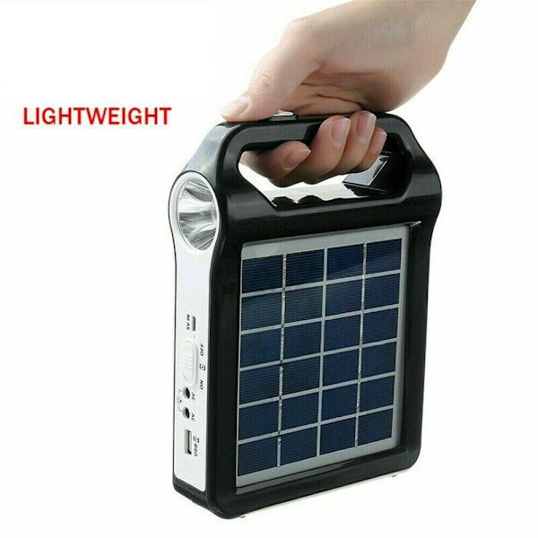 Power Station Solpanel Generator Kit Solar ficklampa