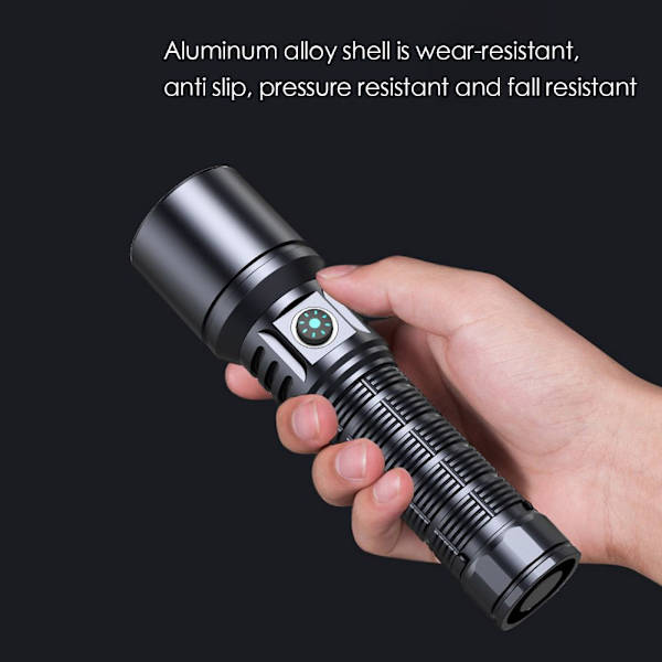 Valkoinen lasertaskulamppu Tehokas LED-taskulamppu Ultra Bright